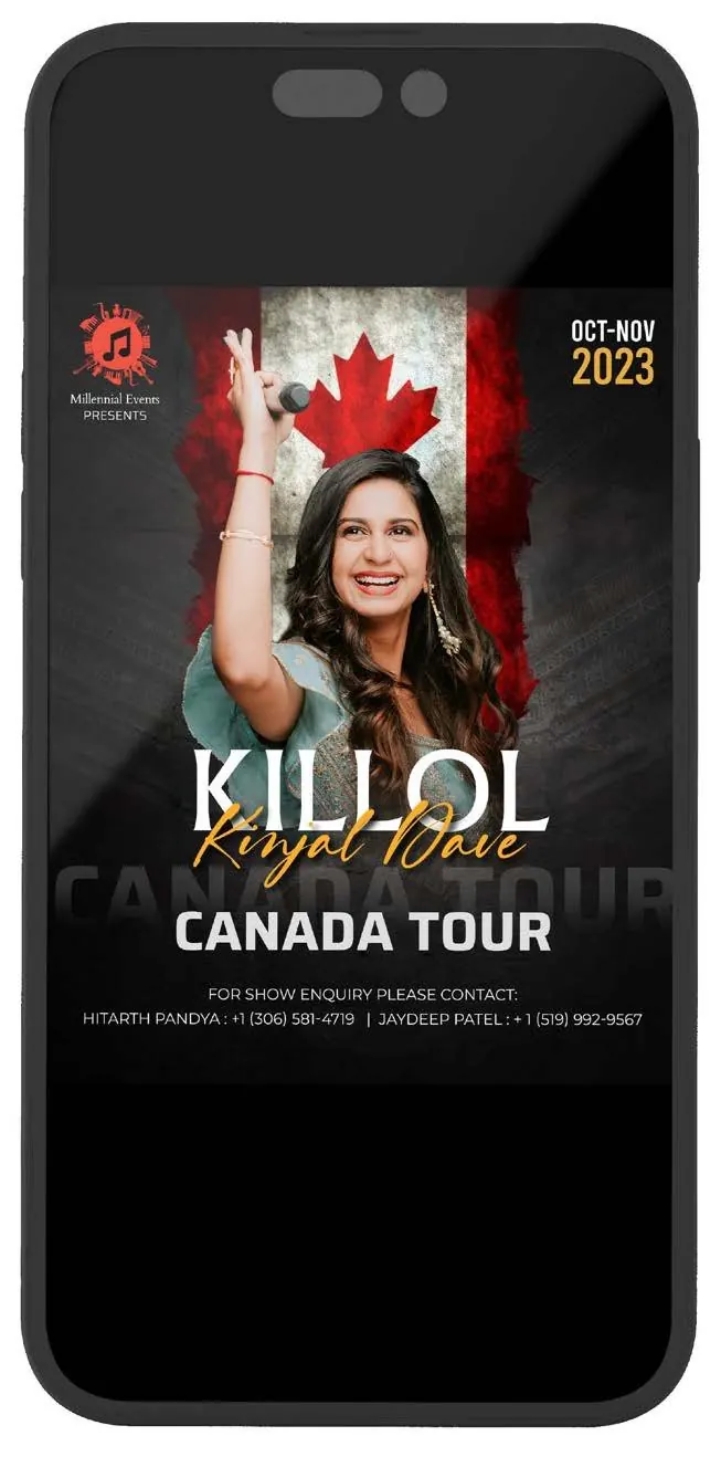 Killol, Canada tour: event campaign by Moon Ads