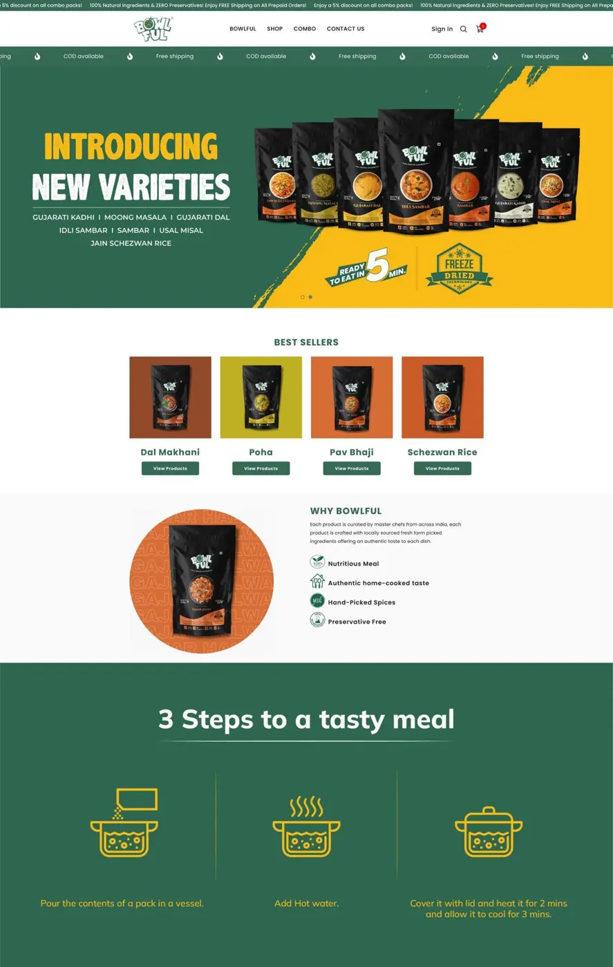 Bowlful: shopify store by Moon Ads