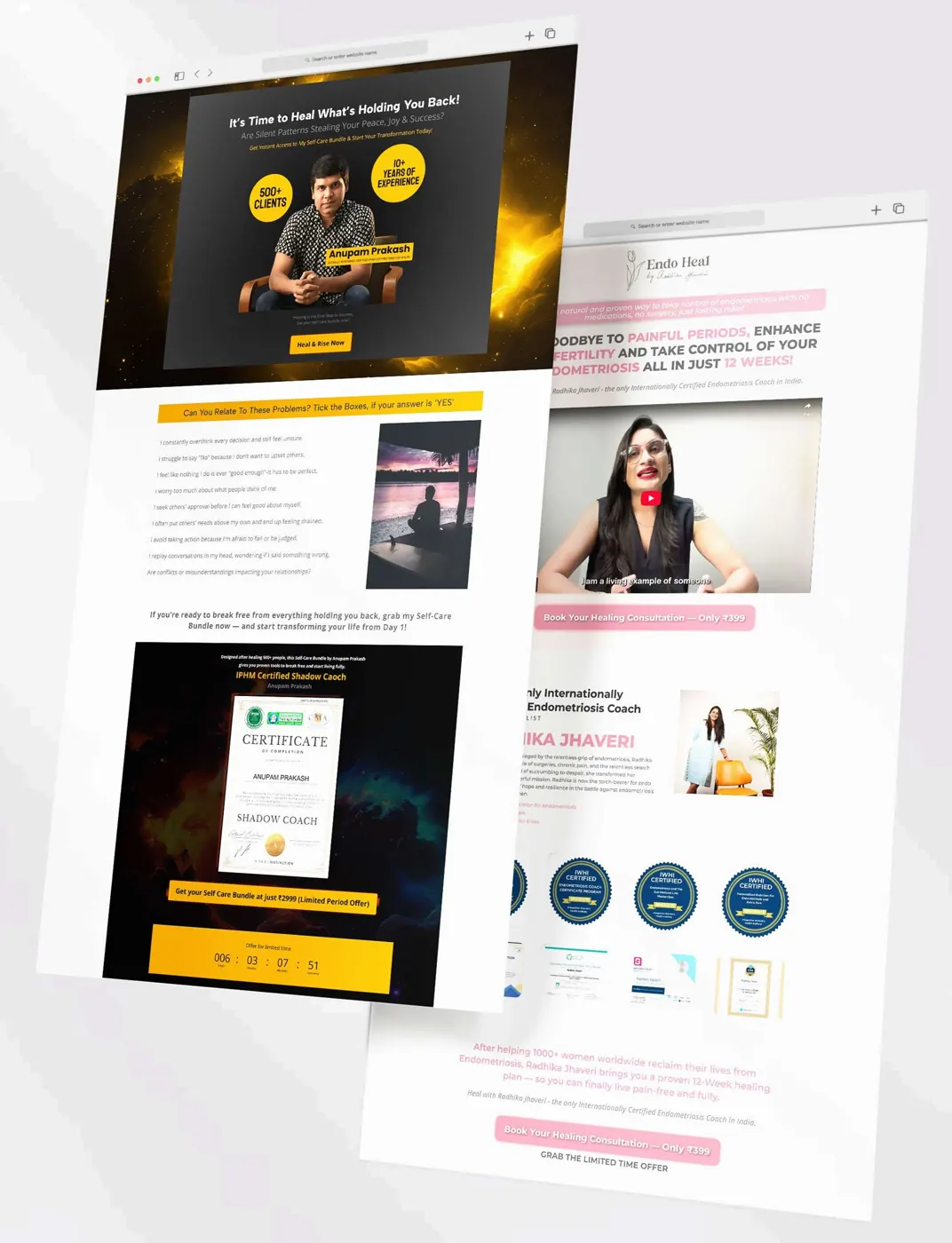 Coaches: landing pages by Moon Ads