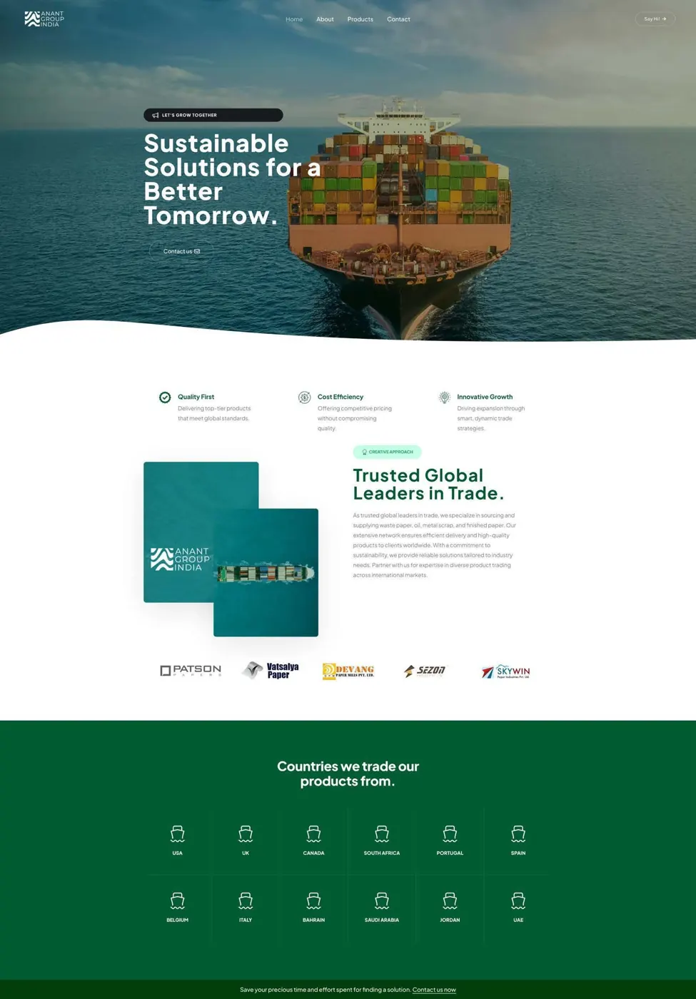 Industrial brand: website by Moon Ads